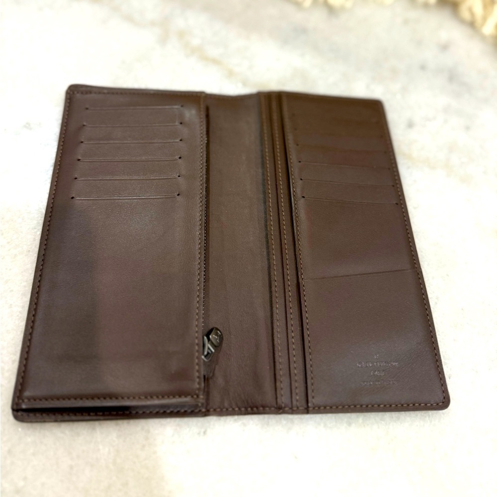 Louis Vuitton Brazza wallet in brown checkerboard print leather - Picture 4 of 14